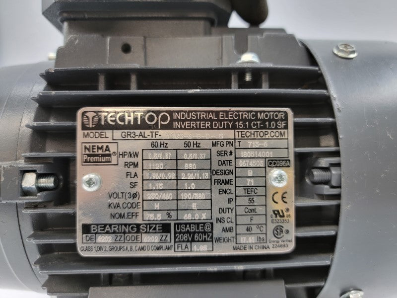 TECHTOP GR3-TF-71B3-6-B-D-.5 230/460V 1.96/0.98A NSNP