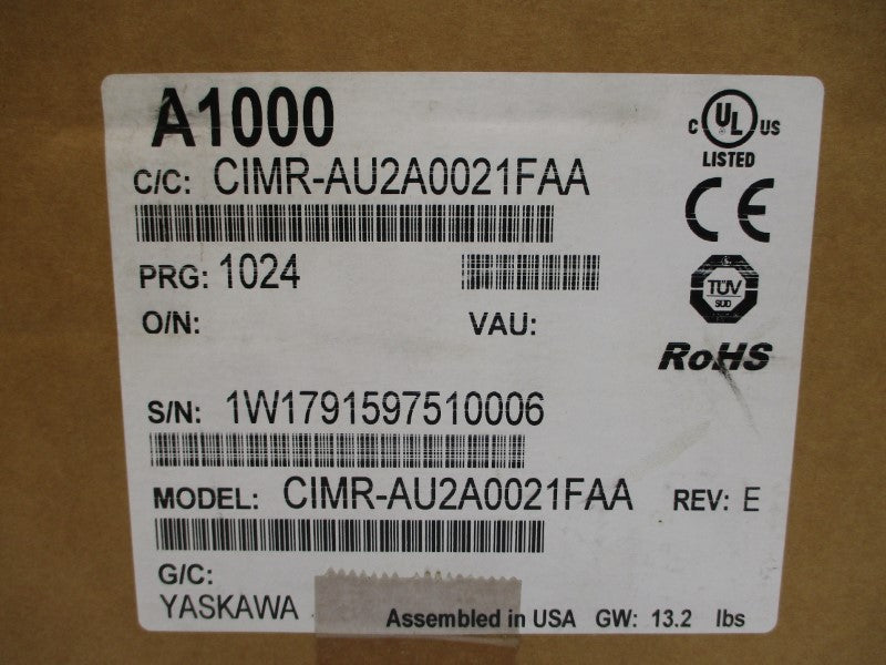 YASKAWA CIMR-AU2A0021FAA 200-240VAC 24/18.9A NSMP