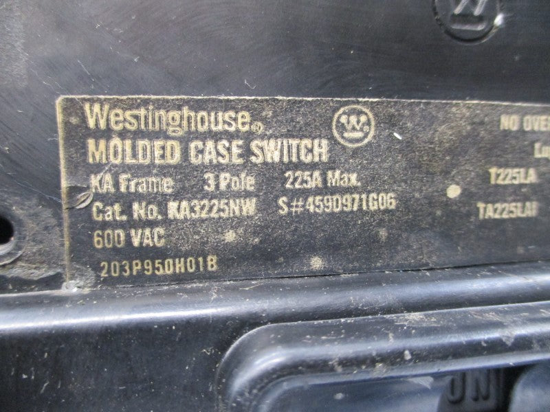 WESTINGHOUSE KA3225NW 459D971G06 600VAC 225A UNMP