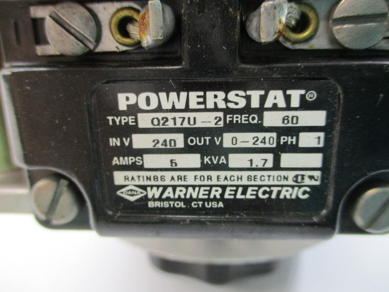 WARNER ELECTRIC Q217U-2 240V 5A NSNP