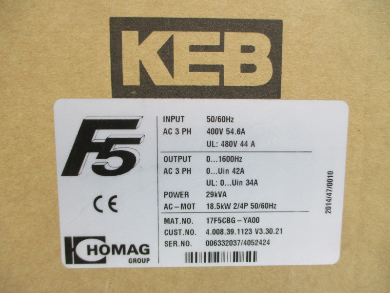 KEB 17F5CBG-YA00 400VAC 54.6A NSMP