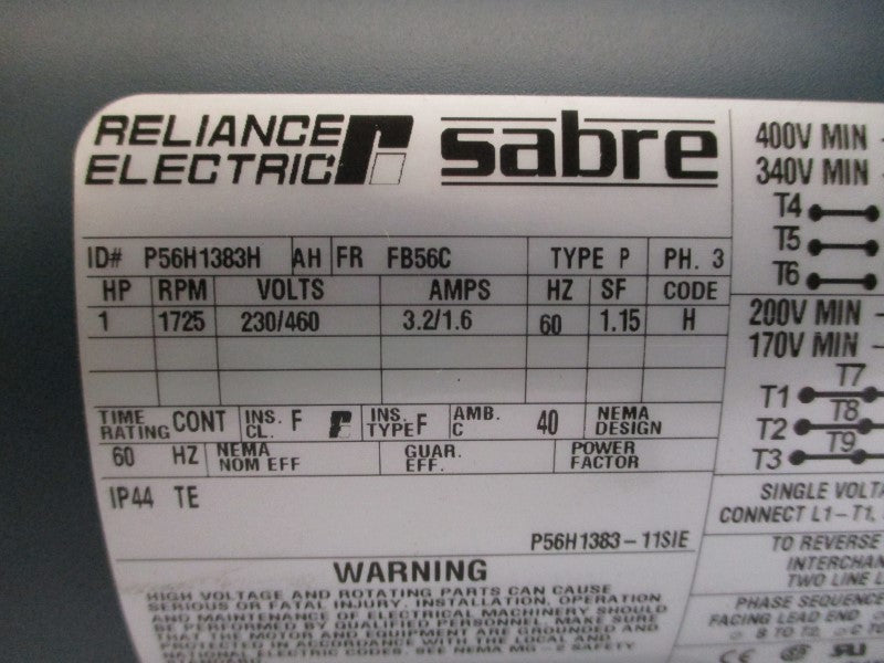 RELIANCE ELECTRIC P56H1383H 230/460V 3.2/1.6A NSMP