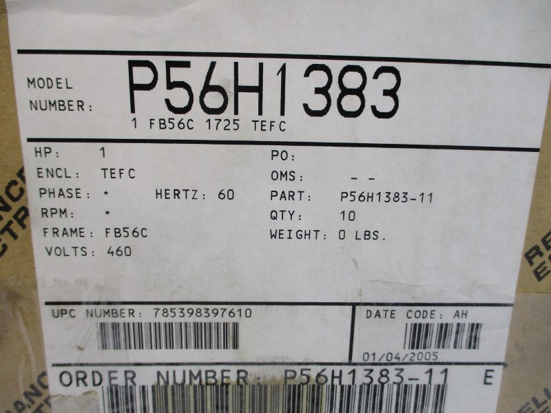 RELIANCE ELECTRIC P56H1383H 230/460V 3.2/1.6A NSMP