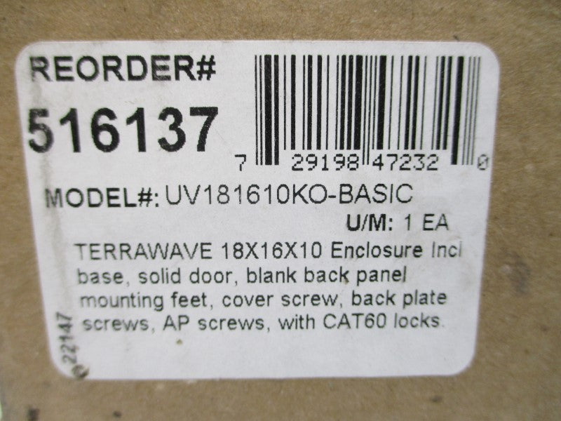 TERRAWAVE UV181610KO-BASIC 18X16X10 NSMP
