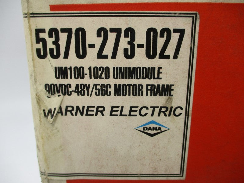 WARNER ELECTRIC 5370-273-027 UM100-1020 90VDC NSMP