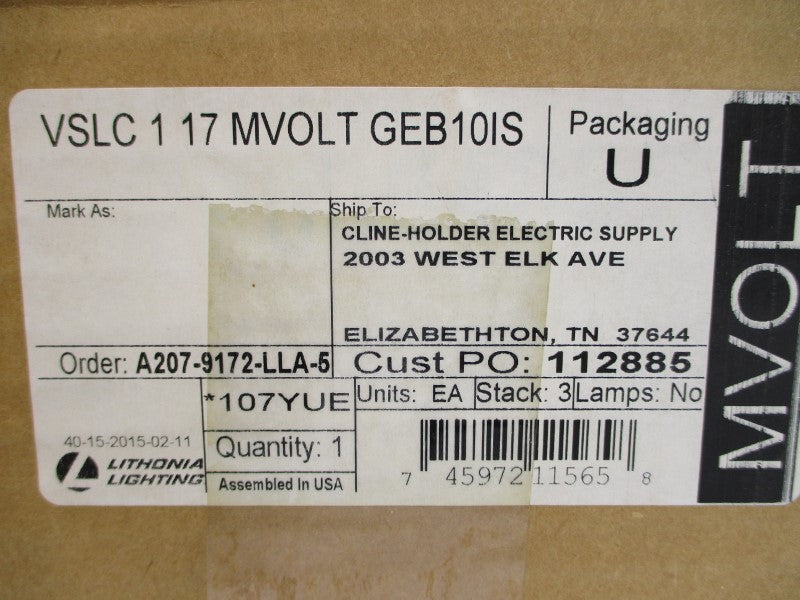 LITHONIA LIGHTING VSLC117MVOLTGEB10IS 107YUE NSMP
