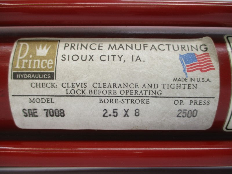 PRINCE HYDRAULICS SAE7008 2.5X8 NSMP