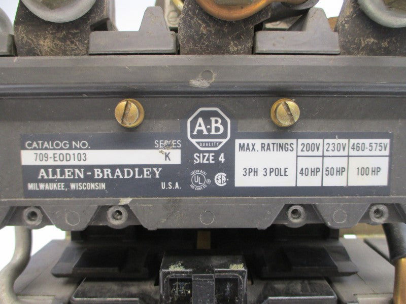 ALLEN BRADLEY 709-EOD103 SER. K 110/120V UNMP