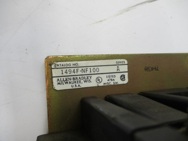 ALLEN BRADLEY 1494F-NF100 SER. A 600V 100A (AS PICTURED) UNMP