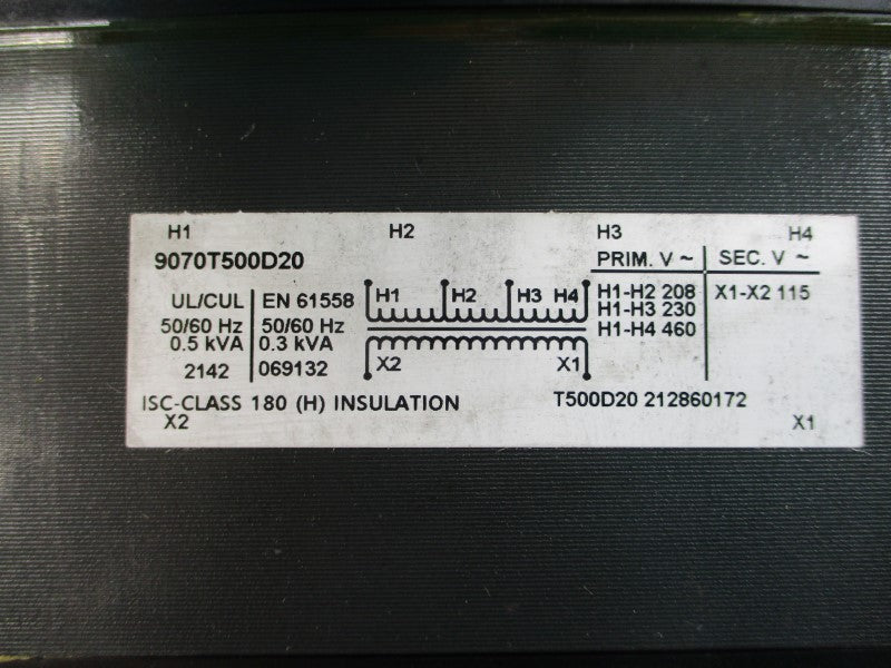 SQUARE D 9070T500D20 208/460V NSNP