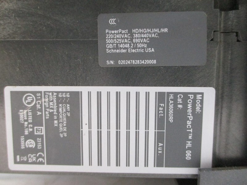 SQUARE D HL2IMA24C SER. 003 120V 1125A NSNP