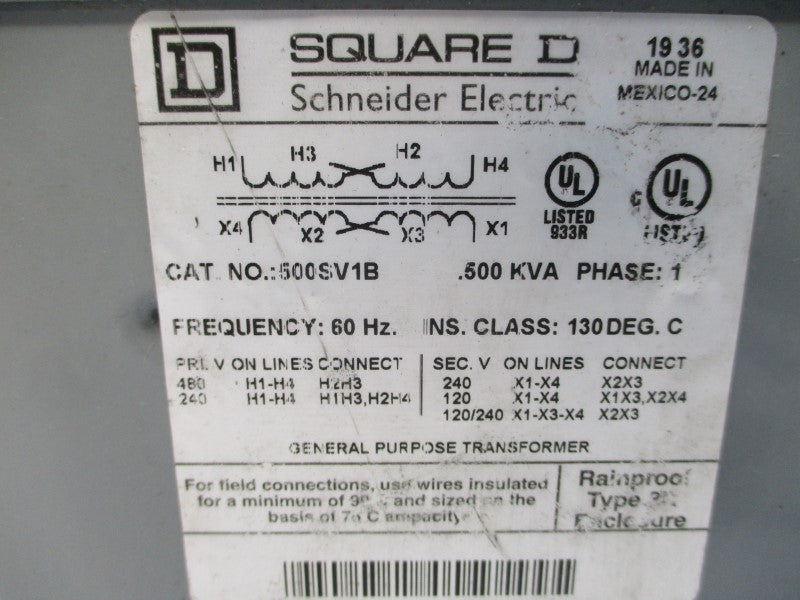 SQUARE D 500SV1B 240/480V (AS PICTURED) NSNP