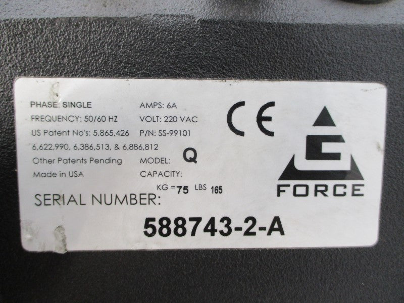 G FORCE SS-99101 MODEL Q 220VAC 6A UNMP
