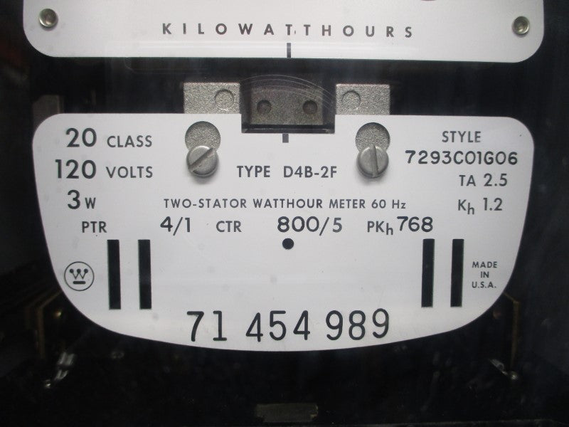 WESTINGHOUSE D4B-2F 7293C01G06 120V NSNP