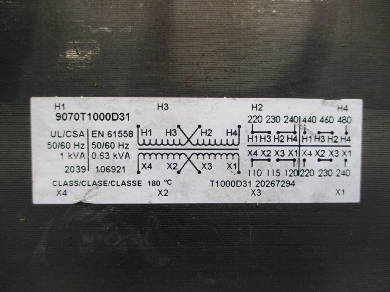 SQUARE D 9070T1000D31 220/480V (AS PICTURED) NSNP