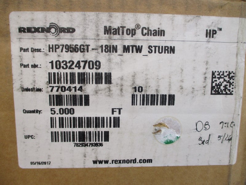 REXNORD 10324709 HP7956GT-18IN_MTW_STURN 5' NSMP