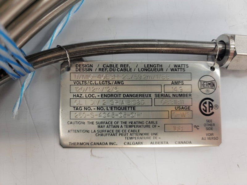 THERMON D/MIQ-40E3H-2S/59.2M/1788 120V 14.9A NSNP