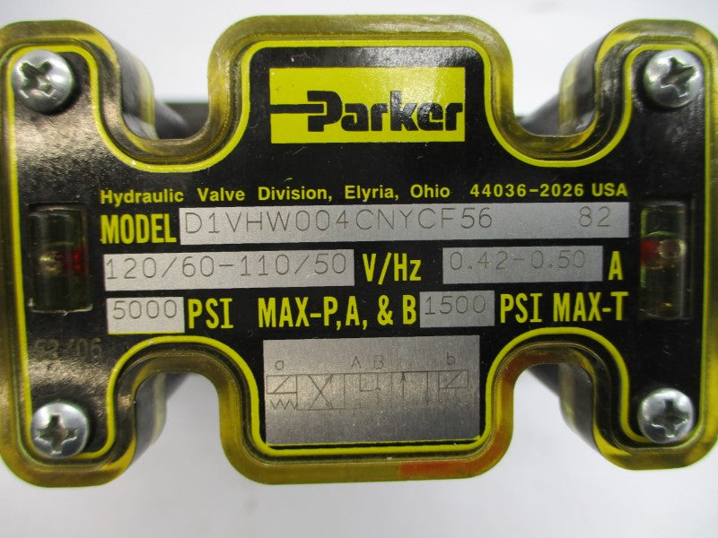 PARKER D61VW4C4NYCF56775 110/120V 0.42-0.50A 1500-3000PSI NSNP