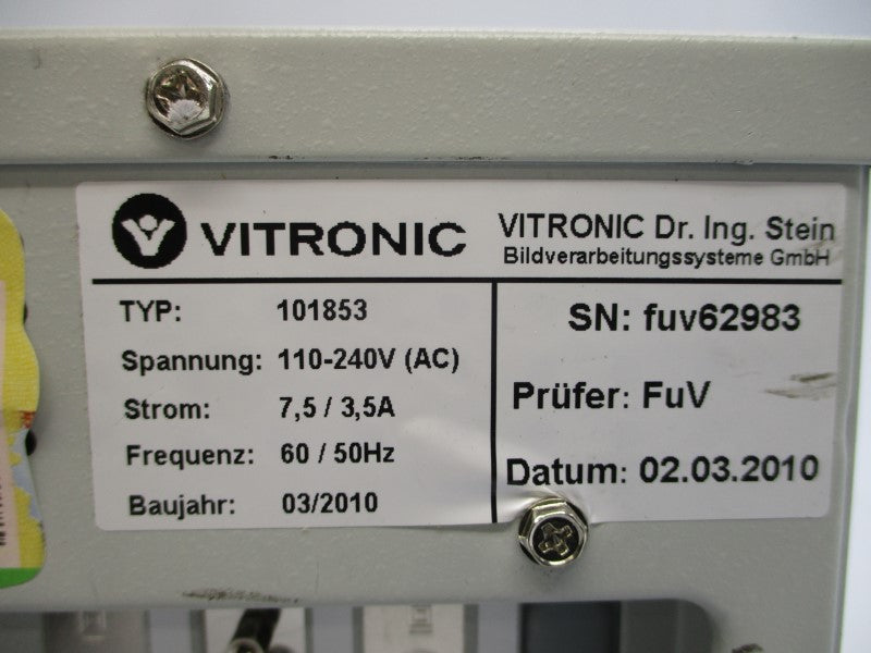 VITRONIC 101853 110-240VAC 7.5/3.5A UNMP