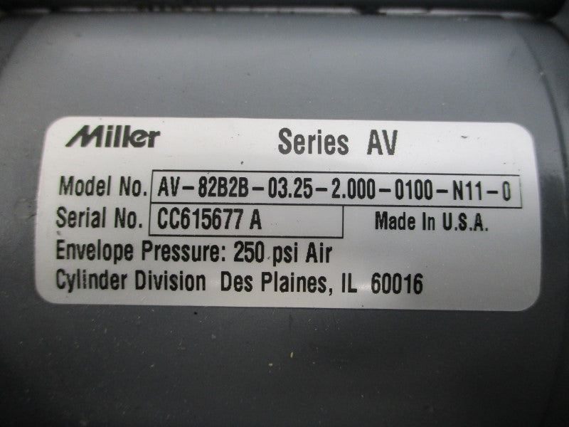 MILLER AV-82B2B-03.25-2.000-0100-N11-0 250PSI NSNP