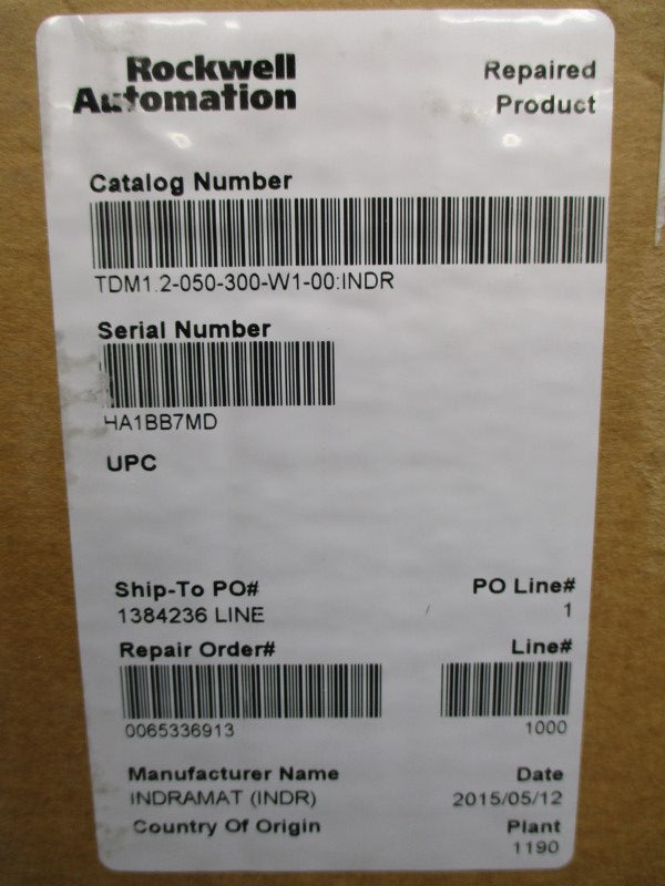 INDRAMAT TDM1.2-050-300-W1-000 236233 24V REMAN