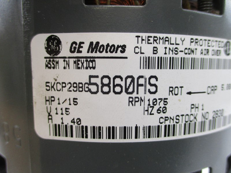 GENERAL ELECTRIC 5KCP29BG5860AS 2830 115V 1.40A NSMP