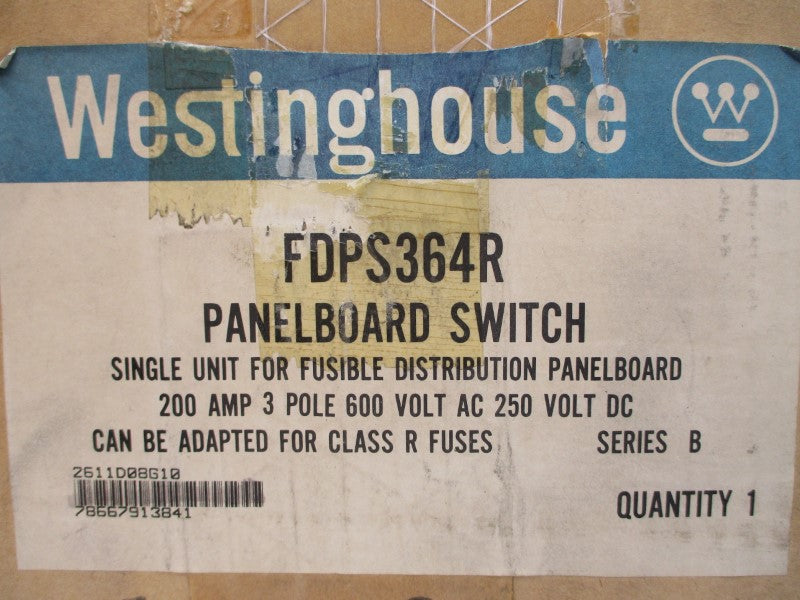 WESTINGHOUSE FDPS364R SER. B 600VAC 200A NSMP