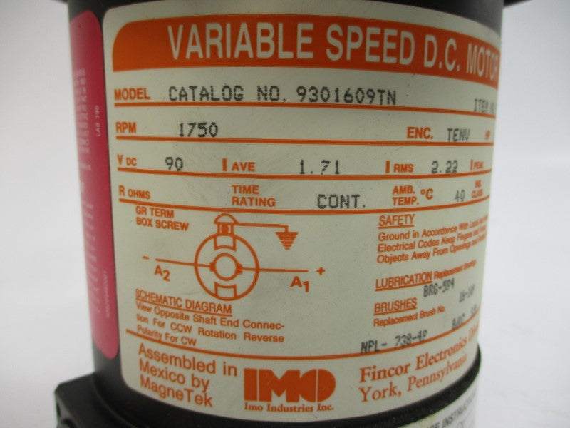 FINCOR ELECTRONICS 9301609TN 5002299 90VDC 1.71A NSMP