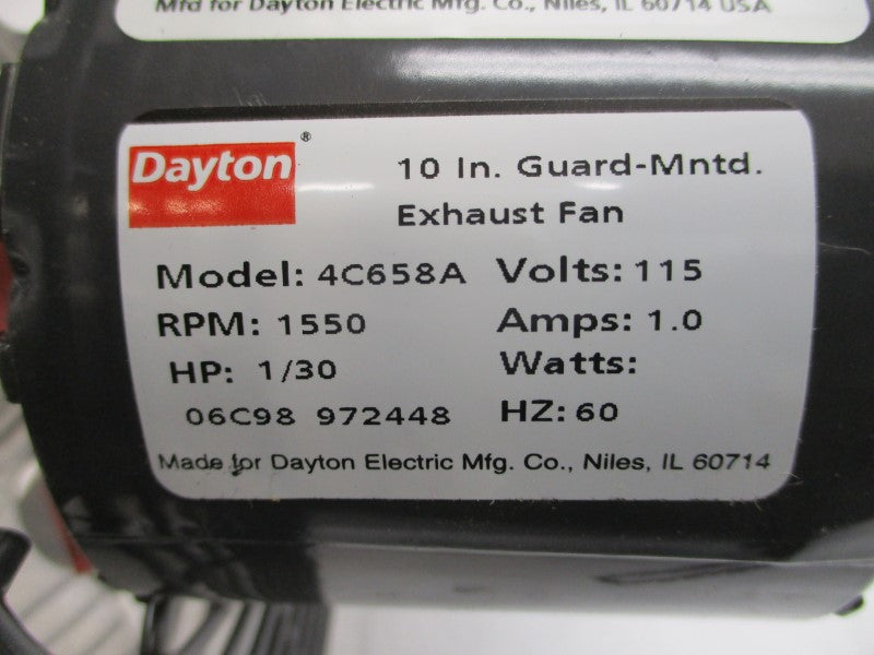 DAYTON 4C658A 115V 1.0A 10" NSMP