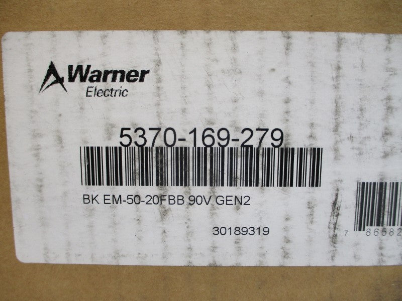 WARNER ELECTRIC 5370-169-279 EM-50-20FBB 90VDC NSMP