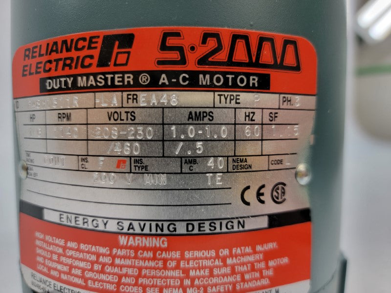 RELIANCE ELECTRIC P48H1311R-LA 208-230/460V 1.0-1.0/.5A NSMP