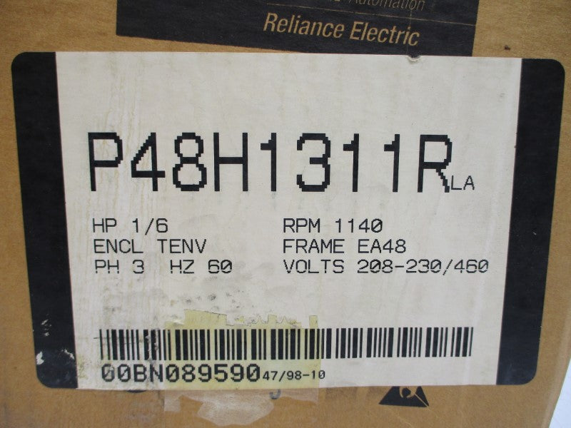 RELIANCE ELECTRIC P48H1311R-LA 208-230/460V 1.0-1.0/.5A NSMP