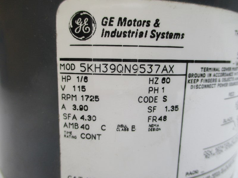 GENERAL ELECTRIC 5KH39QN9537AX 4349 115V 3.90A NSMP