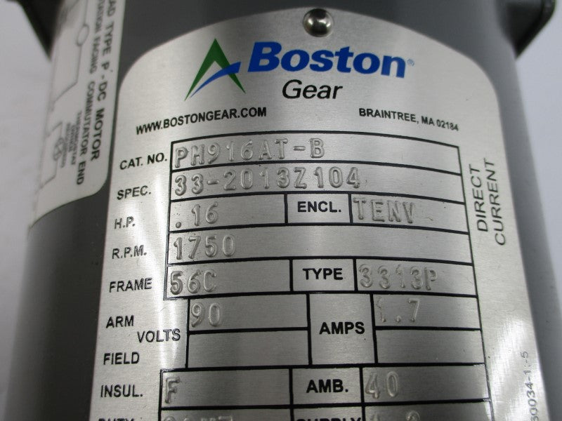 BOSTON GEAR PM916AT-B 33-2013Z104 90V 1.7A NSMP