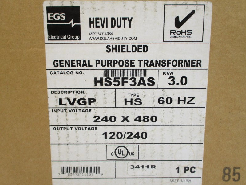 HEVI-DUTY HS5F3AS 240/480V NSMP