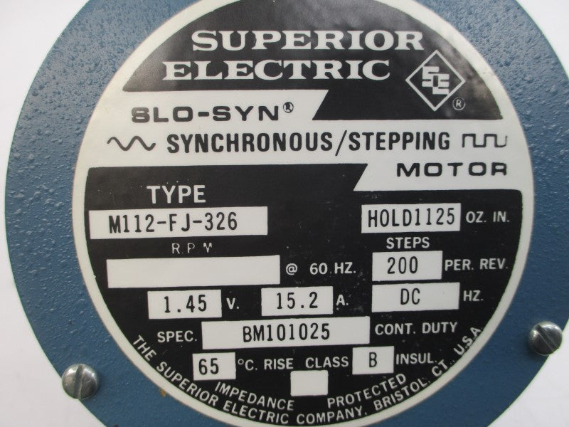SUPERIOR ELECTRIC M112-FJ-326 1.45VDC 15.2A NSNP