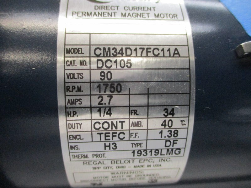 CENTURY DC105 CM34D17FC11A 90VDC 2.7A NSMP