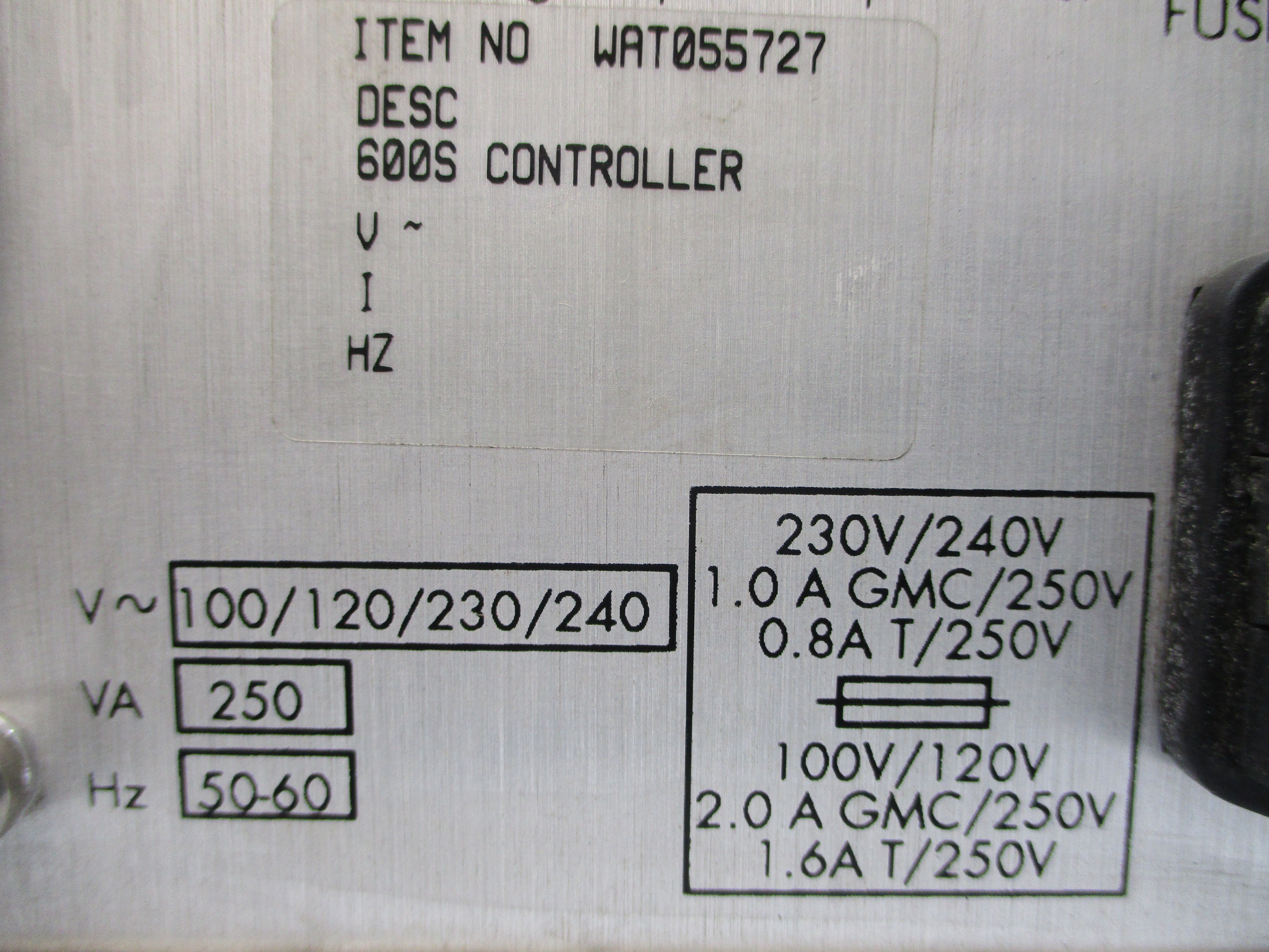 WATERS 600S 62C 240V 2.0A UNMP