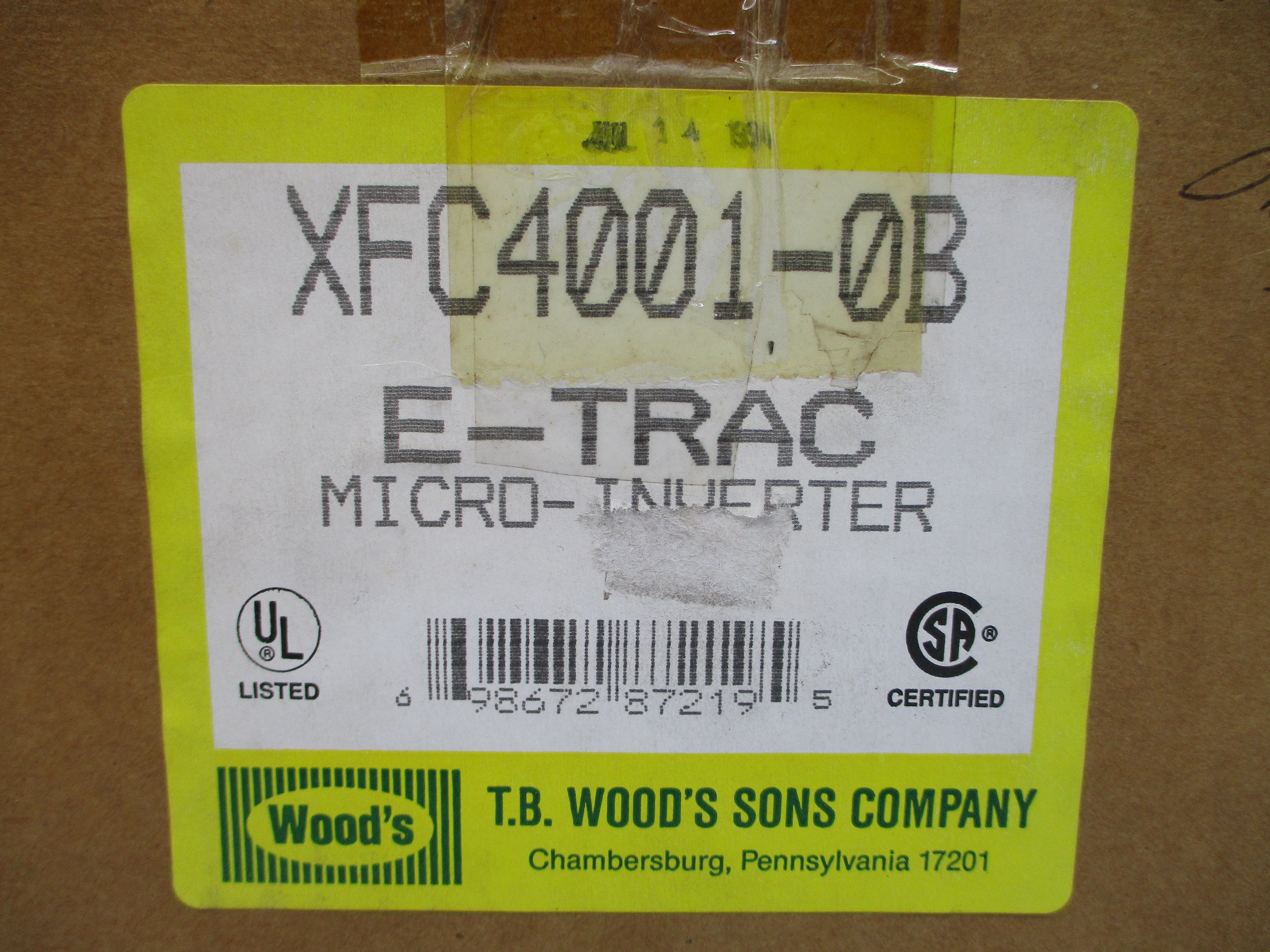 T.B. WOODS XFC4001-0B 380-460V 2.3A NSMP