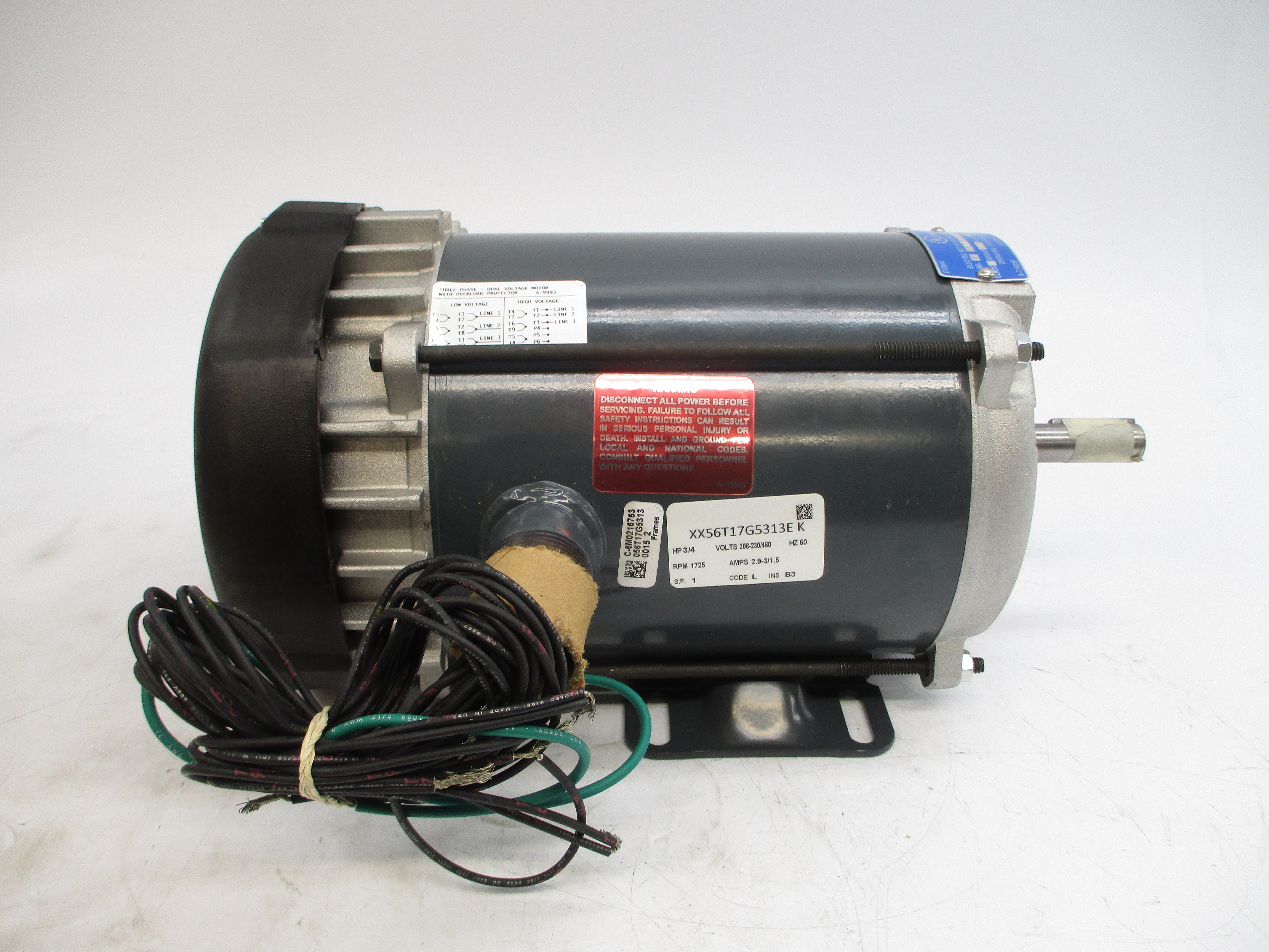MARATHON MOTORS 056T17G5313 208-230/460V 2.9-3/1.5A NSMP
