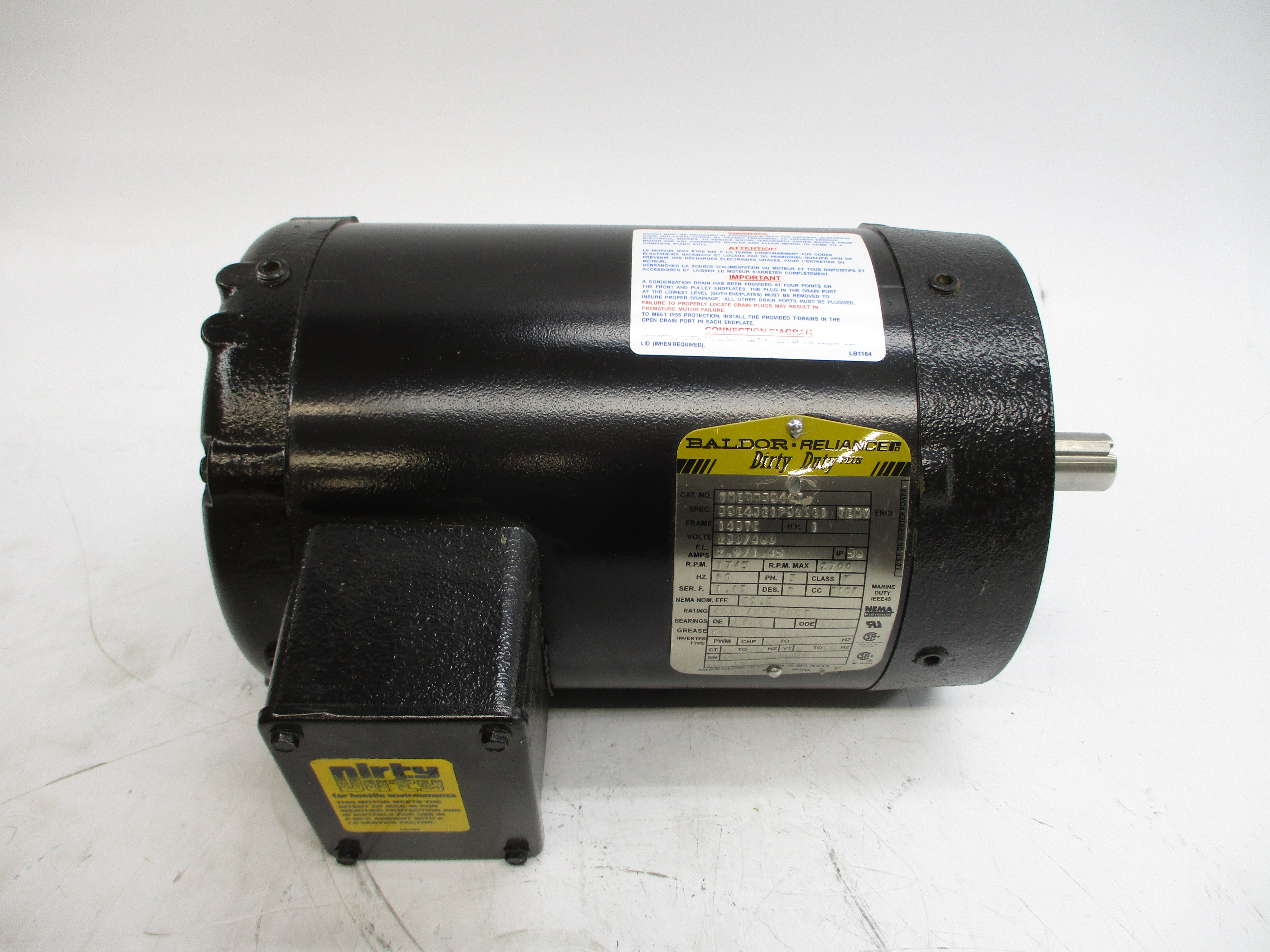 BALDOR VNEDM3546T 35E4321P560G1 230/460V 2.9/1.45A NSMP