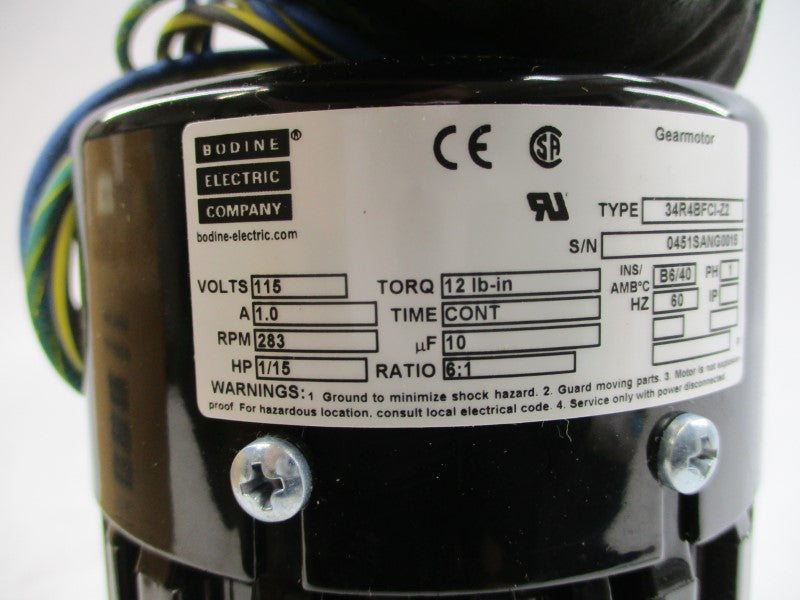 BODINE ELECTRIC 0451SA 34R4BFCI-Z2 115V 1.0A NSMP
