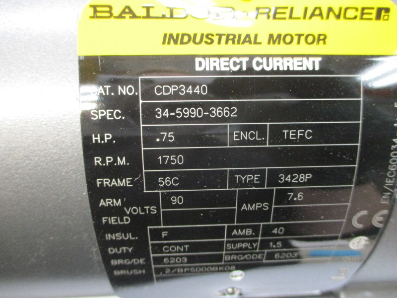 BALDOR CDP3440 34-5990-3662 90V 7.6A NSMP