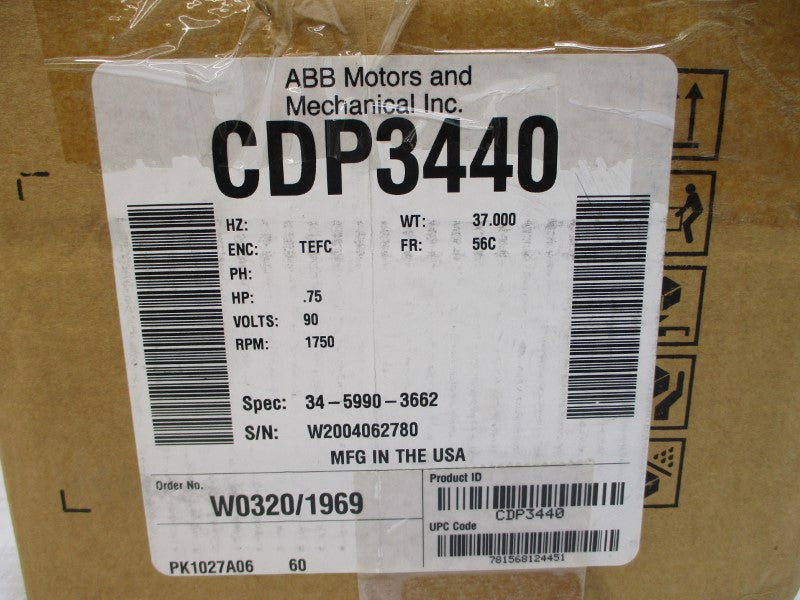 BALDOR CDP3440 34-5990-3662 90V 7.6A NSMP