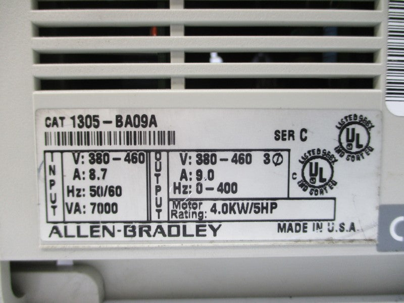 ALLEN BRADLEY 1305-BA09A SER. C 380-460V 8.7A UNMP