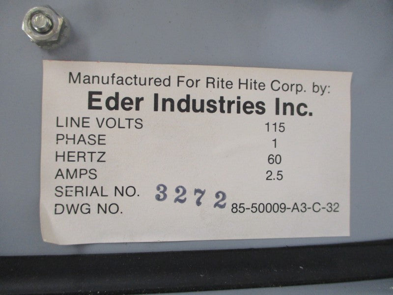 RITE HITE DOK-LOK 85-50009-A3-C-32 115V 2.5A UNMP