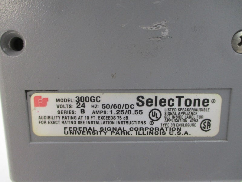 FEDERAL SIGNAL 300GC SER. B 24VDC 1.25A UNMP