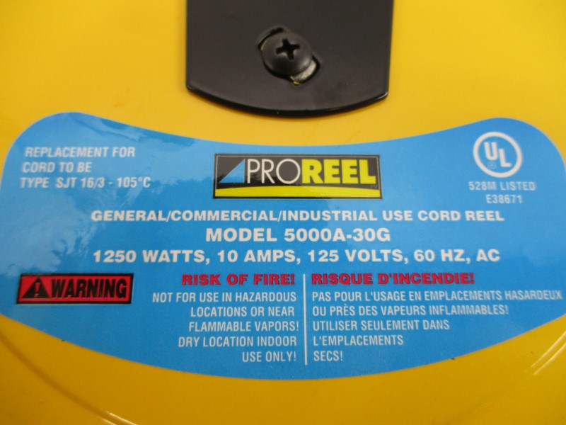 PROREEL 5000A-30G 125VAC 10A 30' NSMP