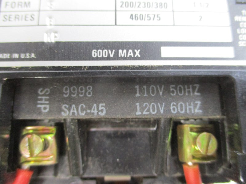 SQUARE D 8536SAO12 SER. B 110/120VAC NSMP