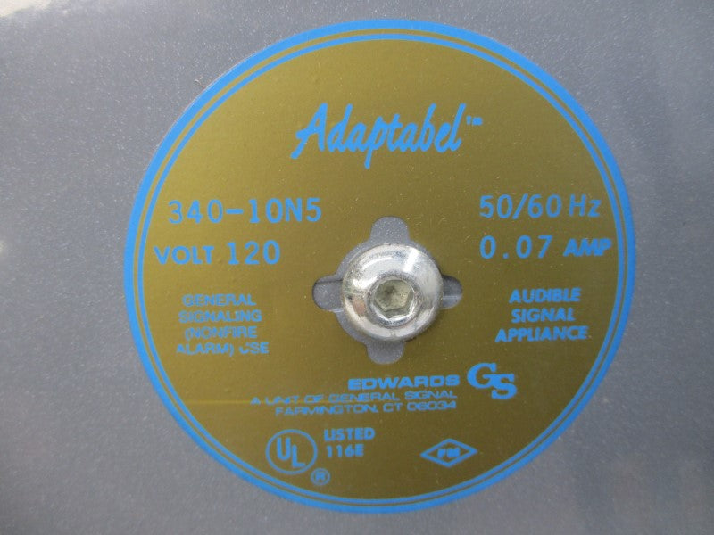 EDWARDS SIGNALING 340-10N5 120V 0.07A 10" NSMP